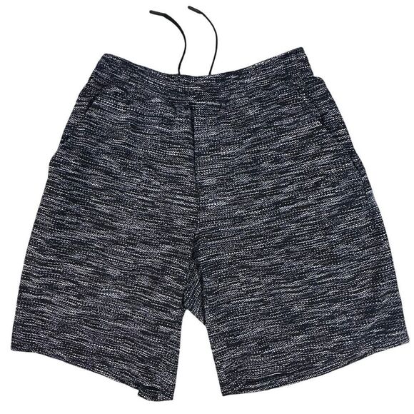 Lululemon Men Medium 9” Pace Breaker Unlined Jacquard Black White Running Shorts - Picture 2 of 15